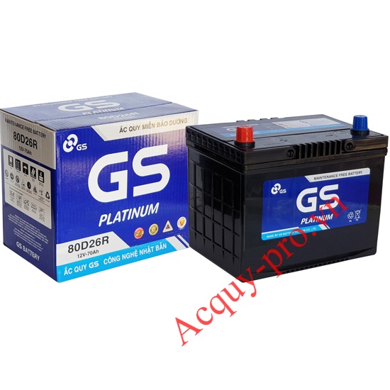 ẮC QUY GS MF 80D26R (12v -  70Ah)