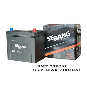 ẮC QUY SEBANG SMF 75D23L (12V-65AH)