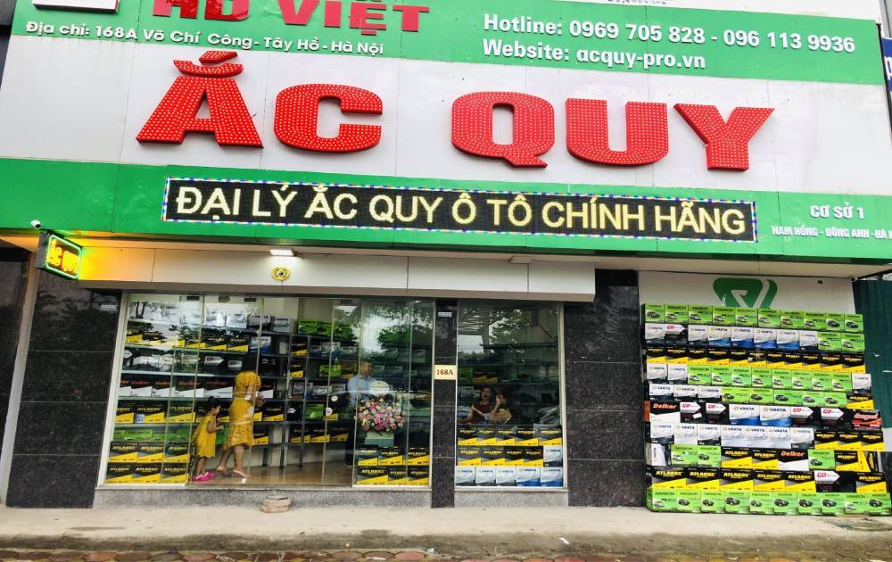 Một cửa hàng của đại lý ắc quy HD Việt